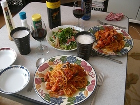 本格トマトソースパスタ