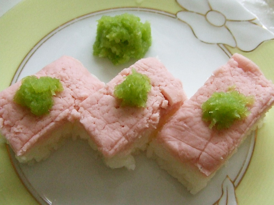「おさかなのソーセージ」の押し寿司♪の画像