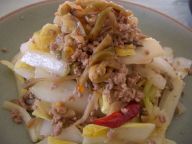 白菜とザーサイ炒め