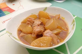 大根と鶏肉の韓国風煮込み