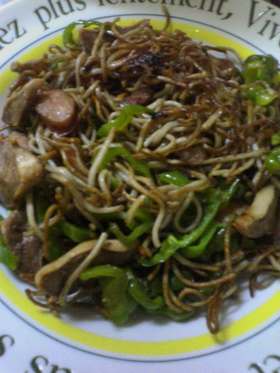 余ったおそばで瓦蕎麦