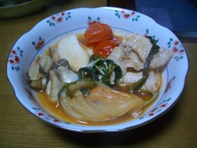 牡蠣と豚肉のイタリアン鍋