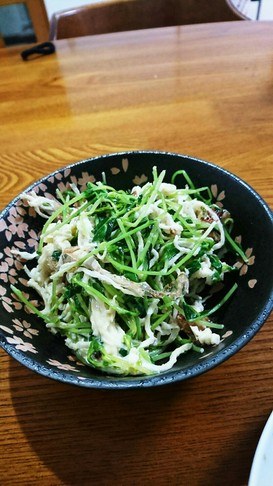 豆苗と切り干し大根マヨネーズ和え