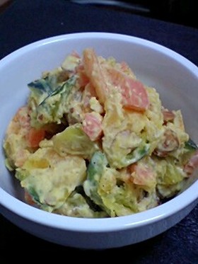かぼちゃとにんじんのサラダ