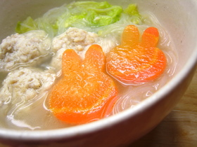 ふわっふわ♪鶏団子のスープ