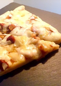 簡単和風☆禁断のナッツみそピザ