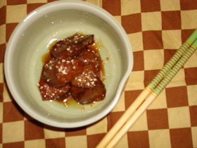 圧力鍋使用 豚レバーの甘辛煮