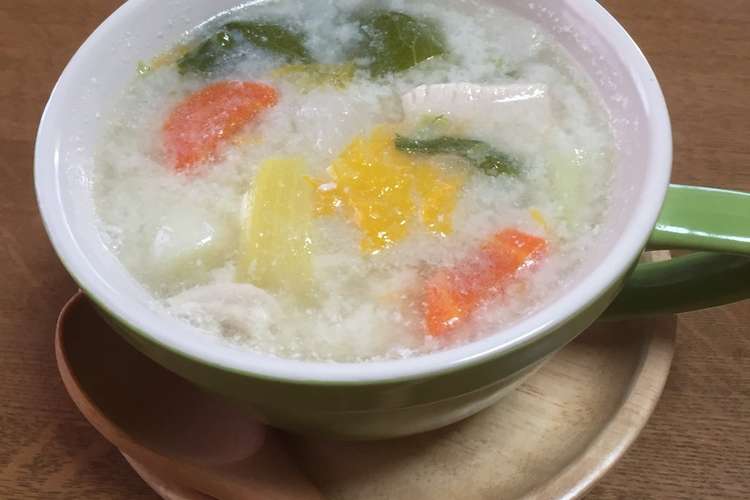 ダイエット 鶏胸肉の和風豆乳スープ レシピ 作り方 By お菓子大好きぃちゃん クックパッド