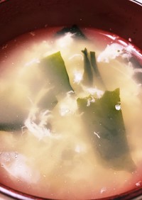 エコレシピ★卵白とわかめのスープ