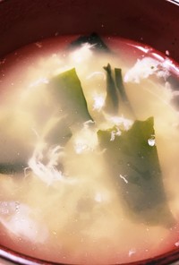 エコレシピ★卵白とわかめのスープ