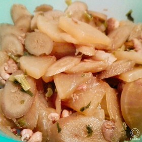根菜と鶏肉の味染み煮物