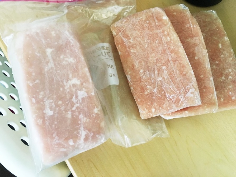 ひき肉の冷凍保存の仕方の画像