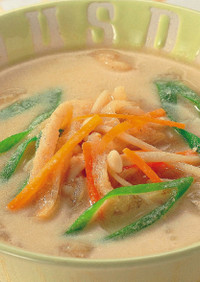 切干大根の豆乳スープ