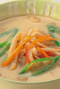 切干大根の豆乳スープ