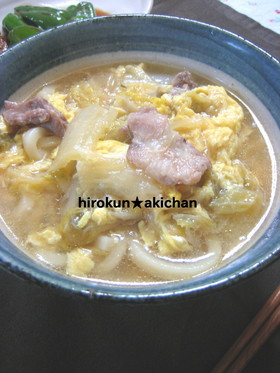 白菜と豚肉のトロトロうどん