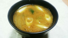 大根と長ネギの味噌汁(合わせ味噌)