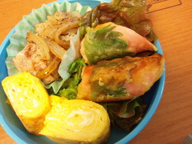 ソーセージのフライパンお手軽カレー天ぷら
