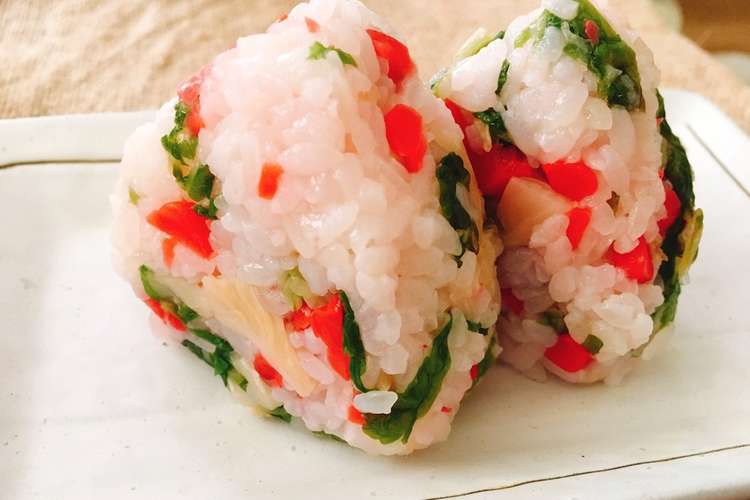 ちょろぎと白菜漬けの混ぜご飯おにぎり レシピ 作り方 By 藤井２１ クックパッド 簡単おいしいみんなのレシピが372万品