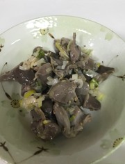 砂肝ネギ塩焼きの写真