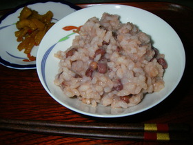 小正月には☆小豆粥