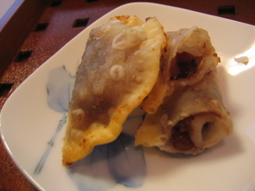 餅とあんこの揚げ餃子('(OO)')