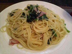 簡単☆ほうれん草のパスタ