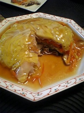 簡単アツアツ白菜と豚肉の重ね蒸しあんかけ