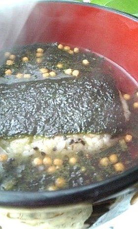 お餅みたい?!な 焼きおにぎり茶漬け