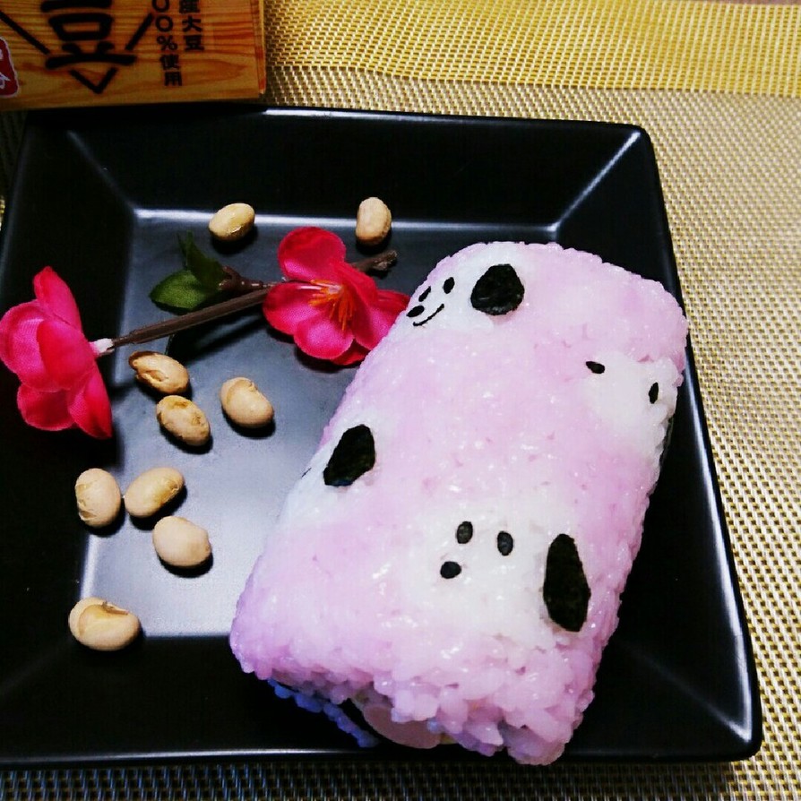 恵方巻き♡スヌーピーデコ太巻き弁当の画像