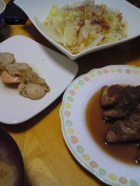 まくろかまの赤ワイン煮