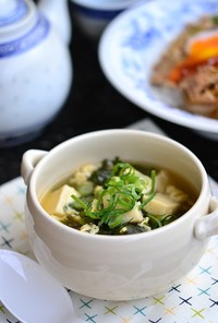 わかめと高野豆腐のかきたまスープ