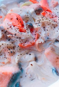 鮭クリーム煮で骨粗しょう症予防！