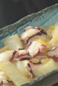 白菜と蛸のバタポン炒め