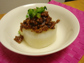 大根のそぼろ味噌♪