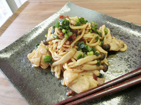 【糖質制限】ドライトマト鶏肉きのこパスタ