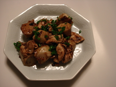 豚肉と里芋のトウチジャン炒めの写真