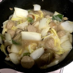 白菜と肉団子のあんかけ風