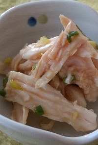 鶏ハム→ピリ辛ポン酢