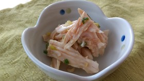 鶏ハム→ピリ辛ポン酢