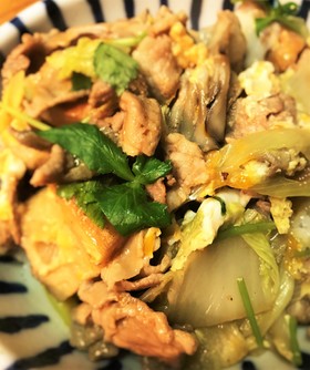 仙台麩の豚スキ丼