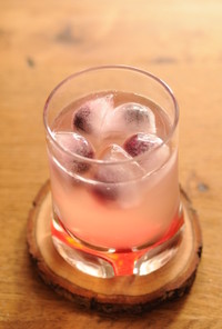 ブルーベリー氷のきび酢ドリンク
