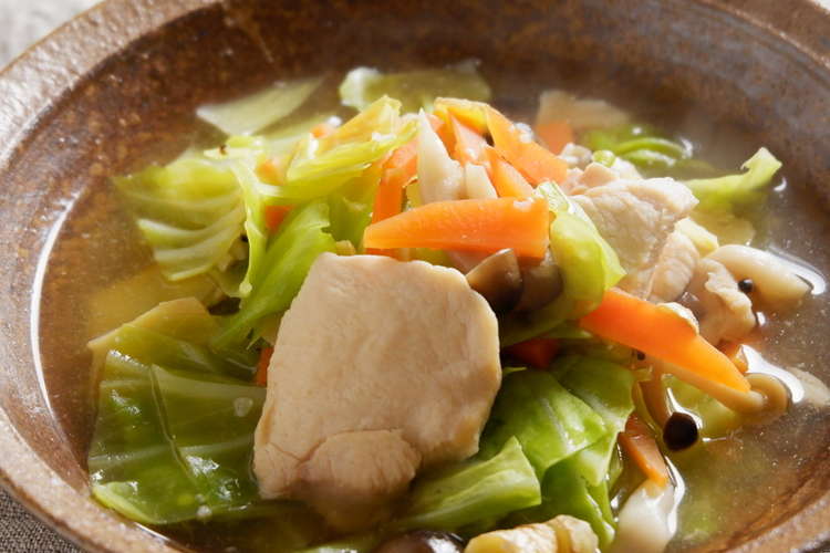 体ぽかぽか 鶏胸肉の塩麹生姜スープ レシピ 作り方 By 管理栄養士 圓尾 クックパッド 簡単おいしいみんなのレシピが357万品