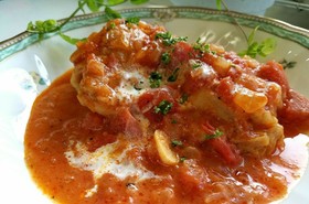 鶏肉のワインビネガー煮込み♪
