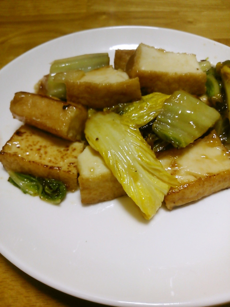 白菜と厚揚げの中華炒めの画像