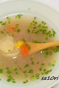 ユリ根とすりおろしレンコンのスープ！