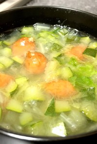 コジェットレタスあらびきソーセージスープ