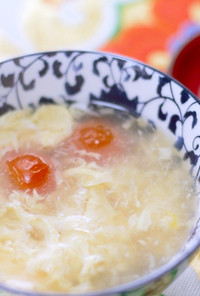 ふわとろ～玉子とトマトの中華風スープ
