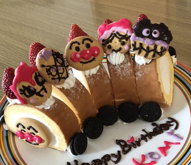 アンパンマン☆簡単！ 電車ケーキの写真
