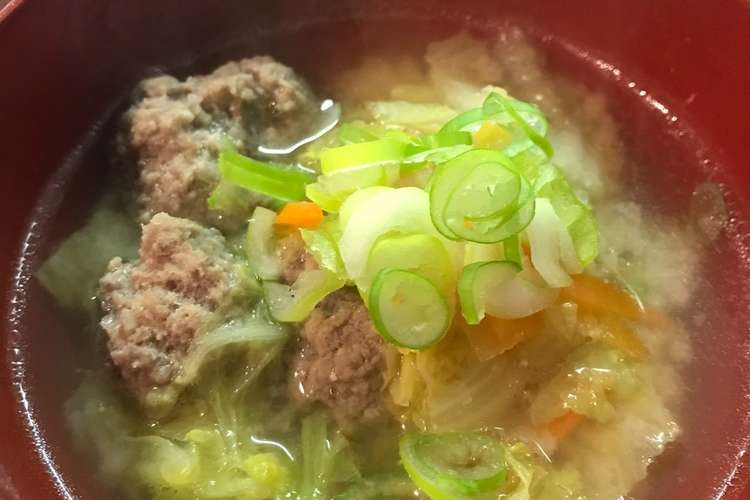 肉団子と白菜の味噌汁 レシピ 作り方 By ぼうchan クックパッド