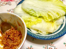 白菜の甘辛味噌くるくる巻き 簡単大量消費